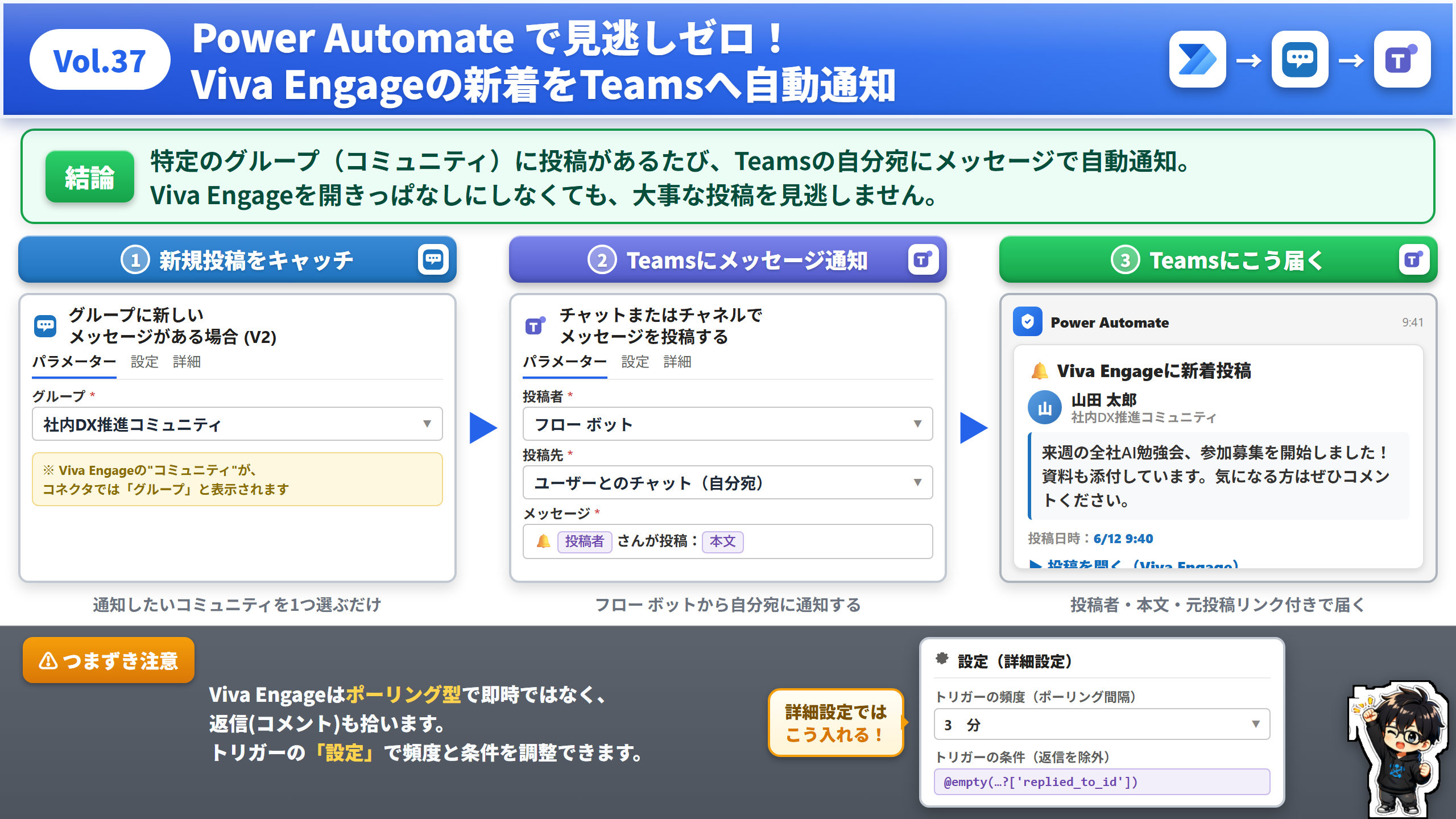 Vol.37 Viva Engageの投稿をTeamsにAdaptive Cardで自動通知