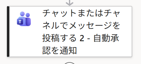 False側 Teams投稿ノード（自動承認を通知）